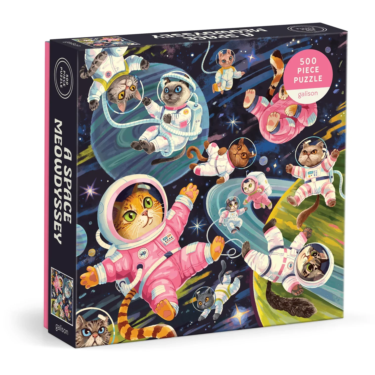 Galison: A Space Meowdyssey Puzzle 500pcs
