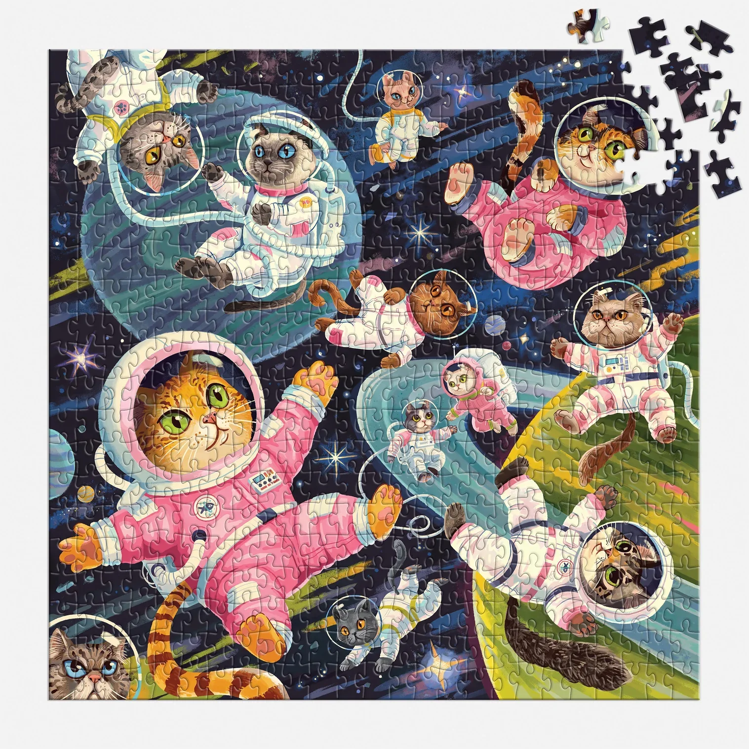 Galison: A Space Meowdyssey Puzzle 500pcs - Image 2