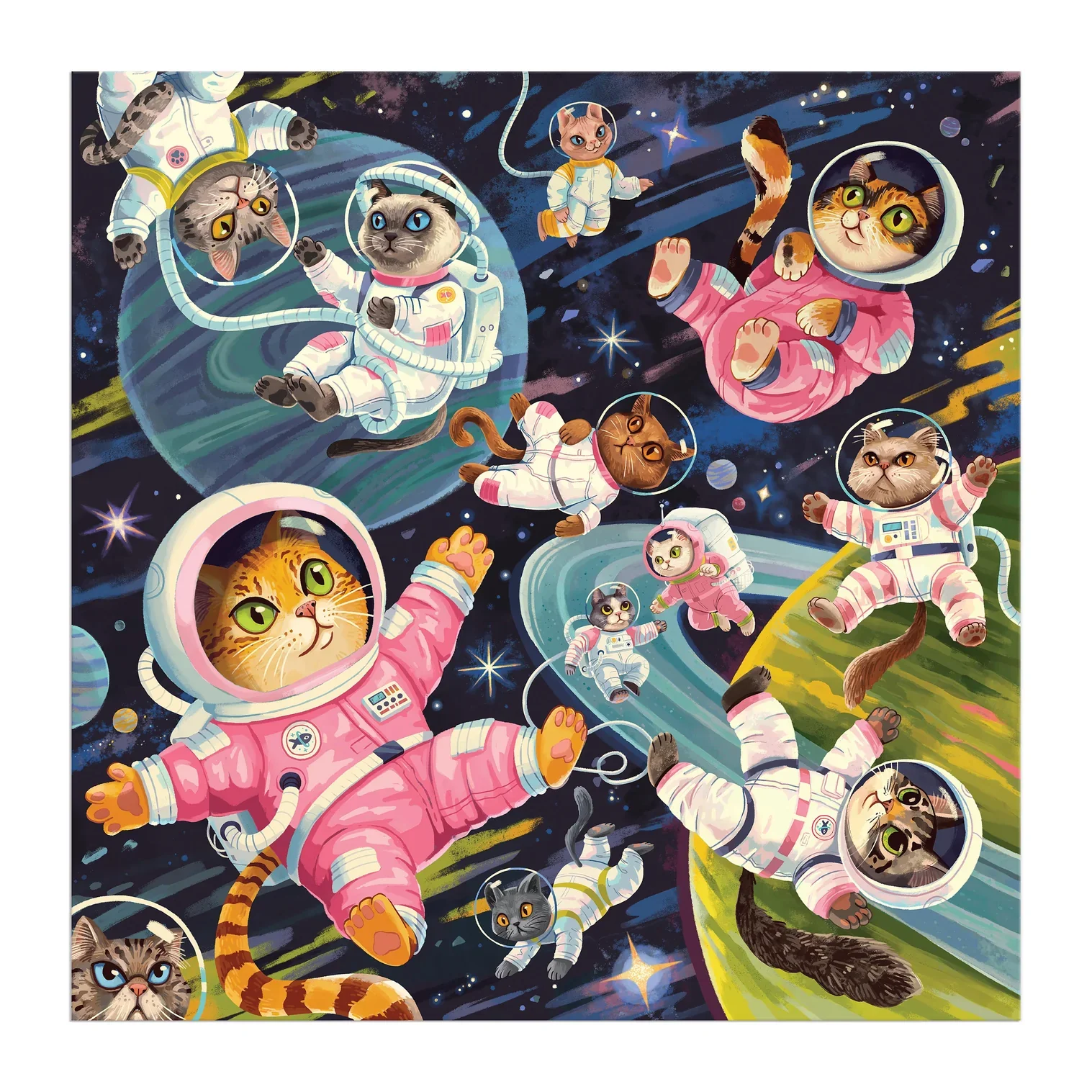 Galison: A Space Meowdyssey Puzzle 500pcs - Image 3