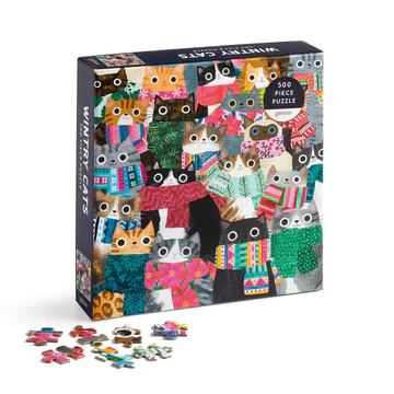 Galison: Wintry Cats Puzzle 500pcs - Image 3