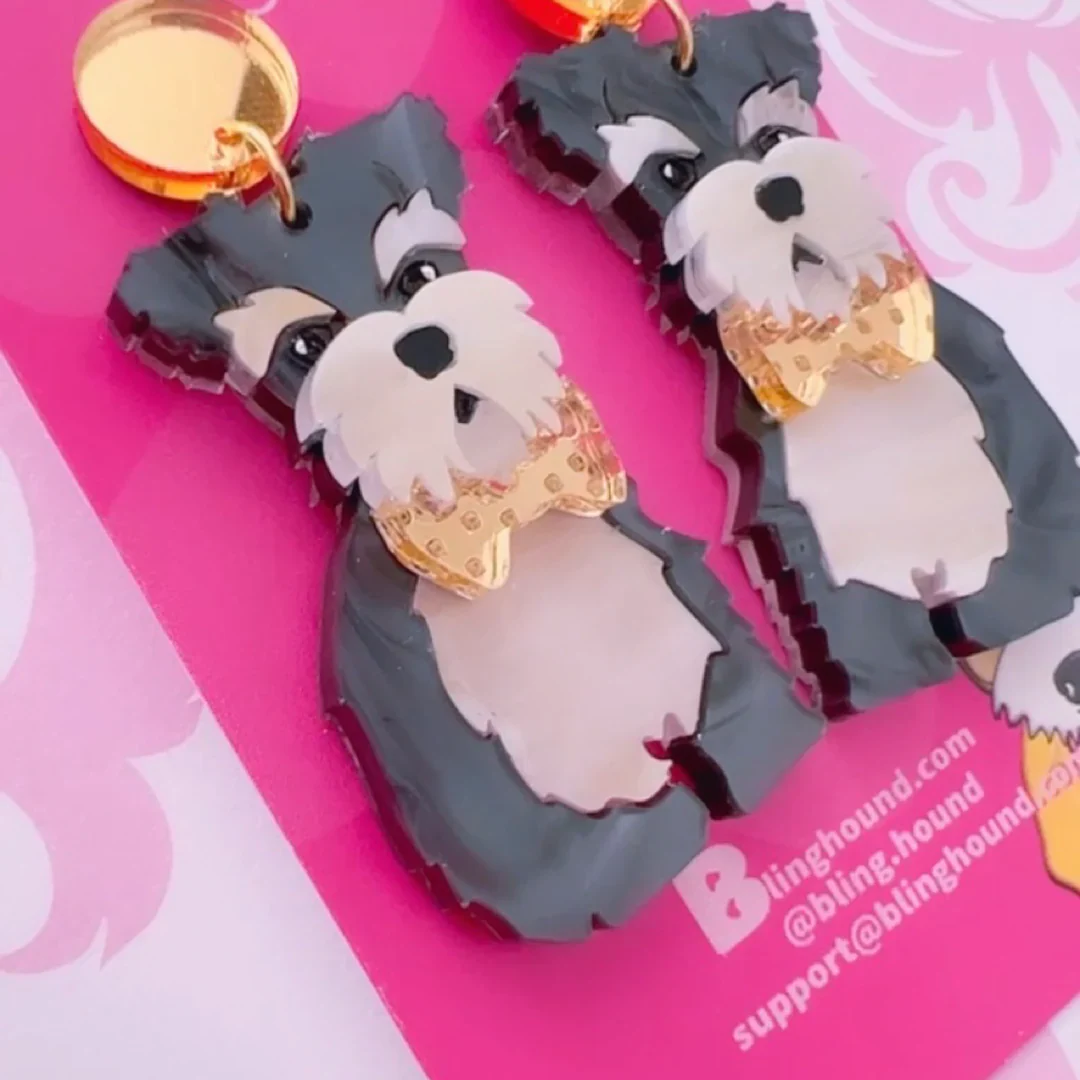 Schnauzer Pet Earrings - Image 2