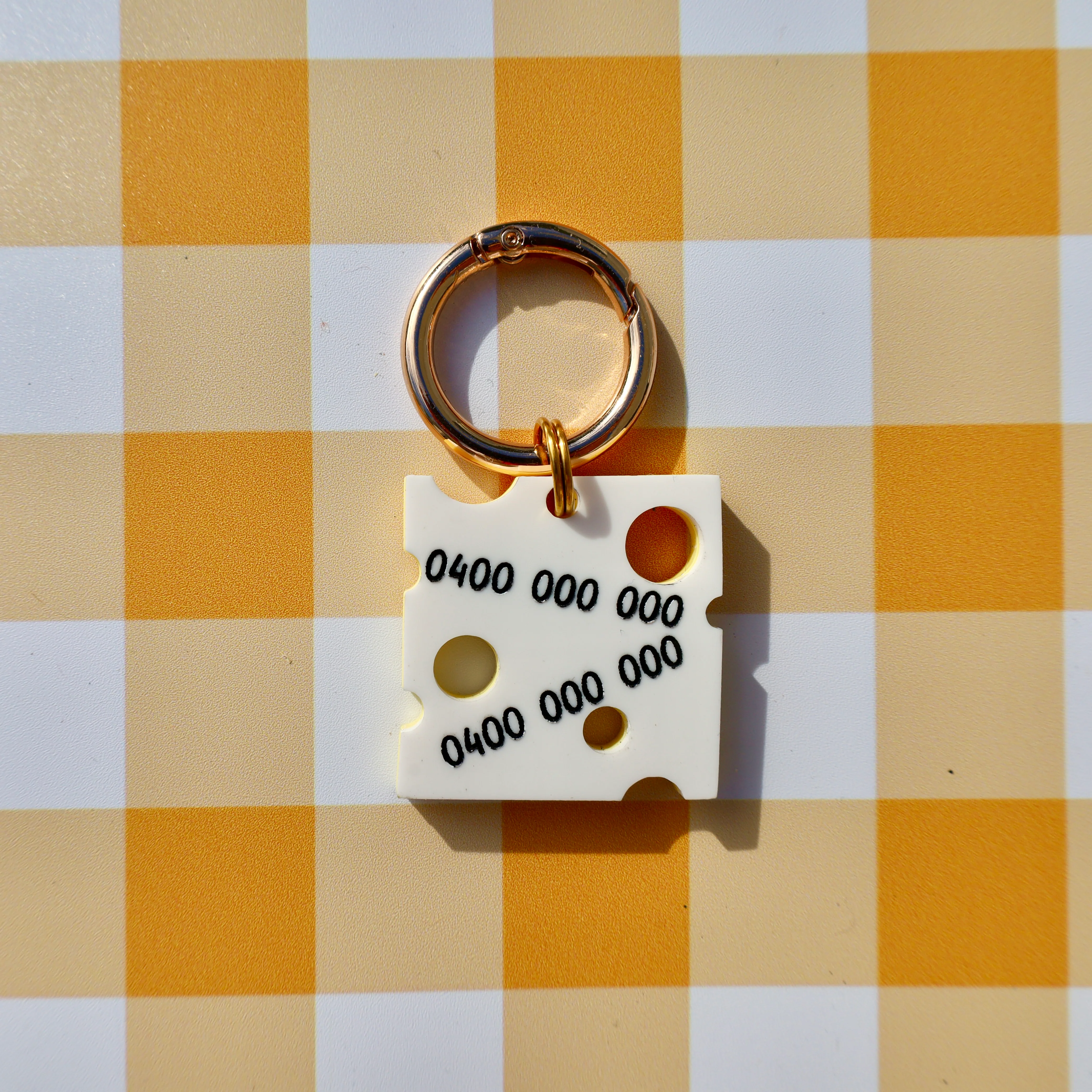 Personalised Pet ID Tag: Cheese Slice - Image 2