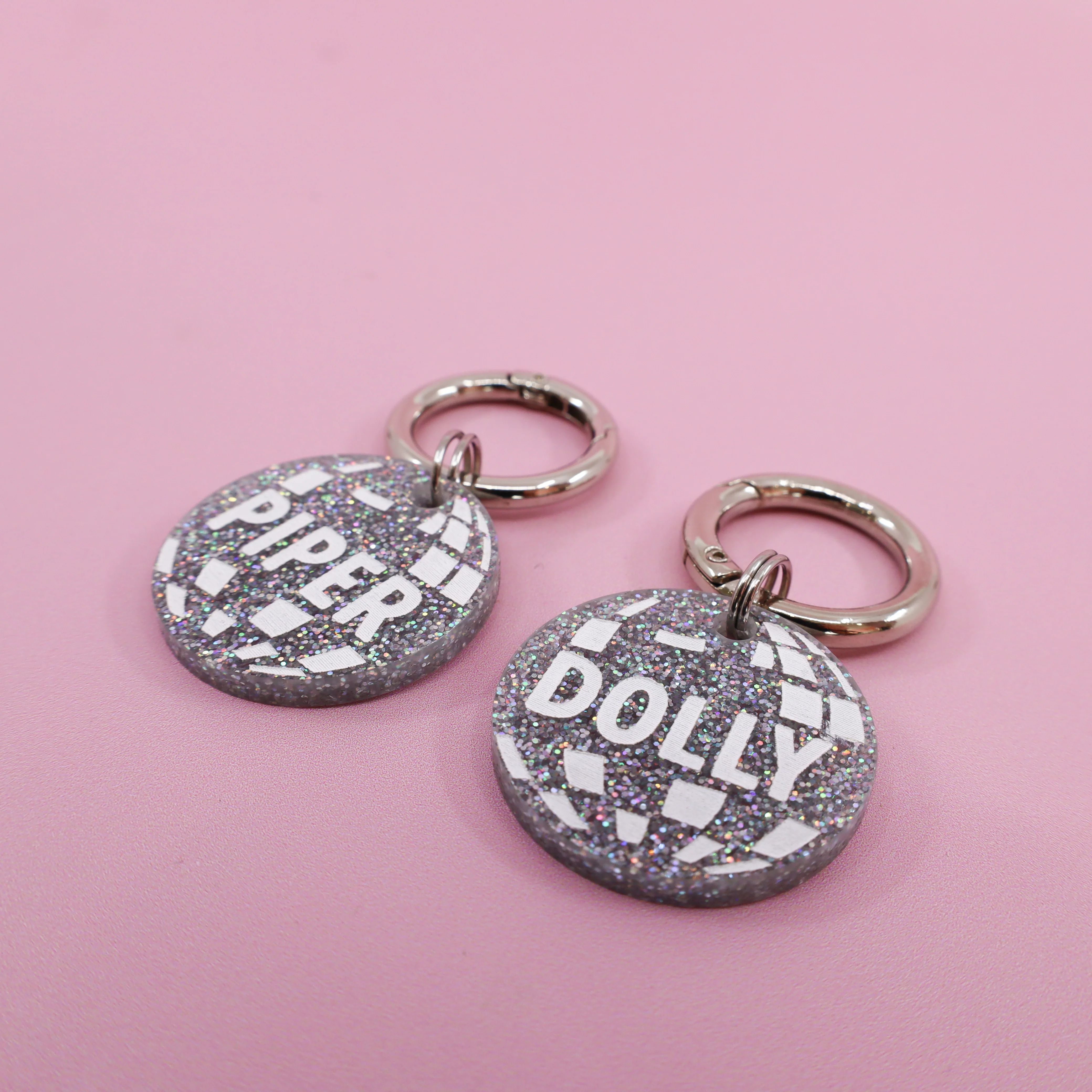 Personalised Pet ID Tag: Disco Ball - Image 2