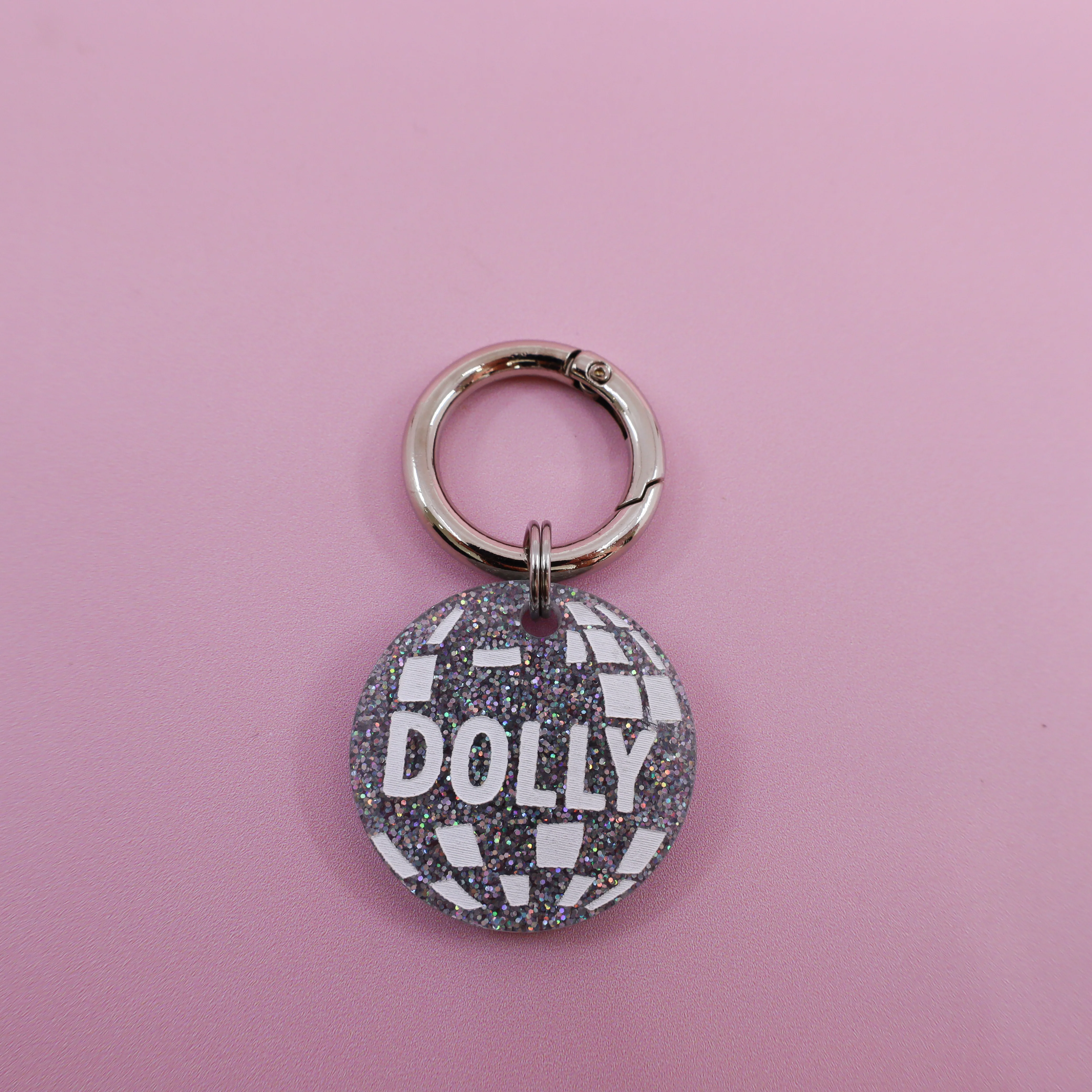 Personalised Pet ID Tag: Disco Ball - Image 3