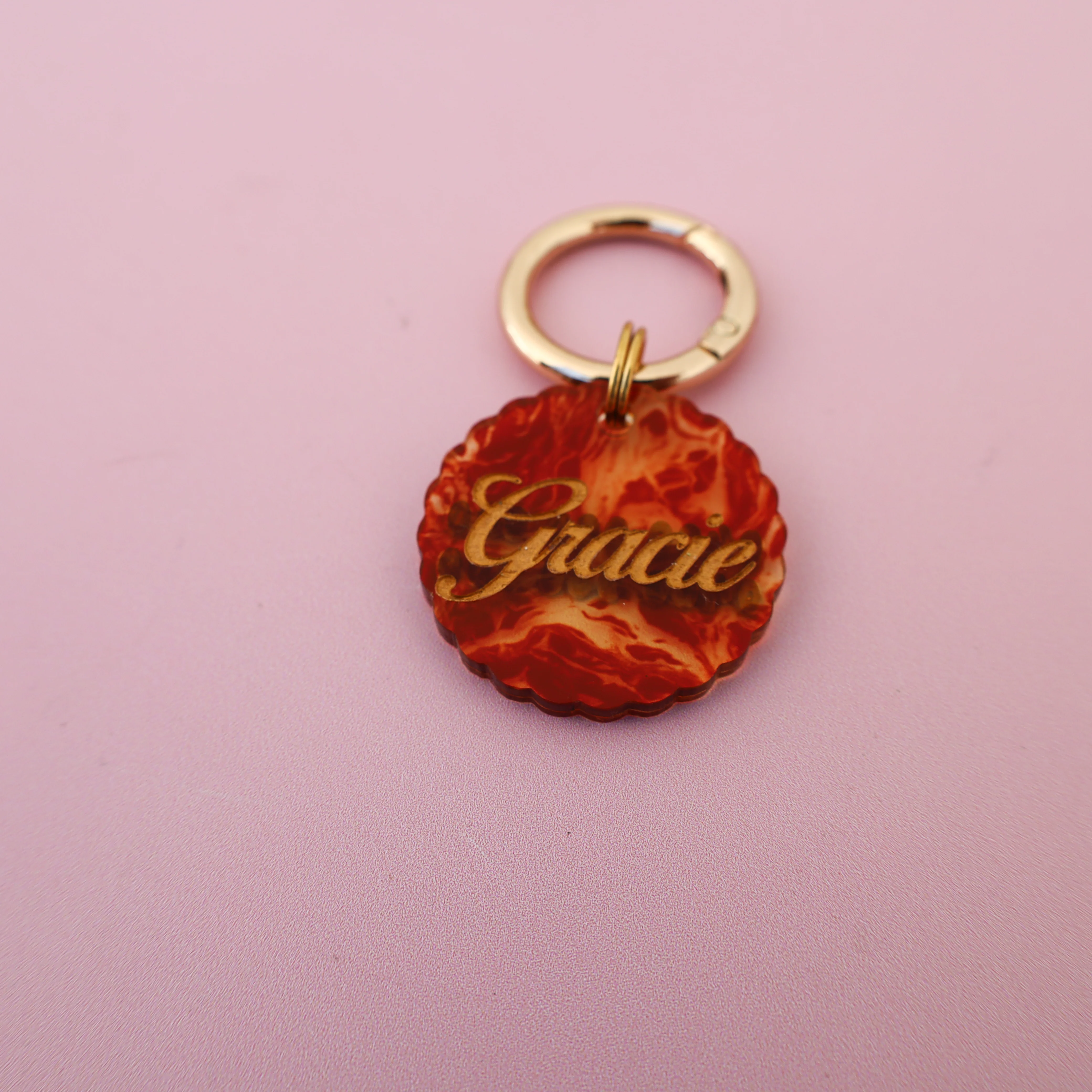 Personalised Pet ID Tag: Squiggle Tortoiseshell - Image 2
