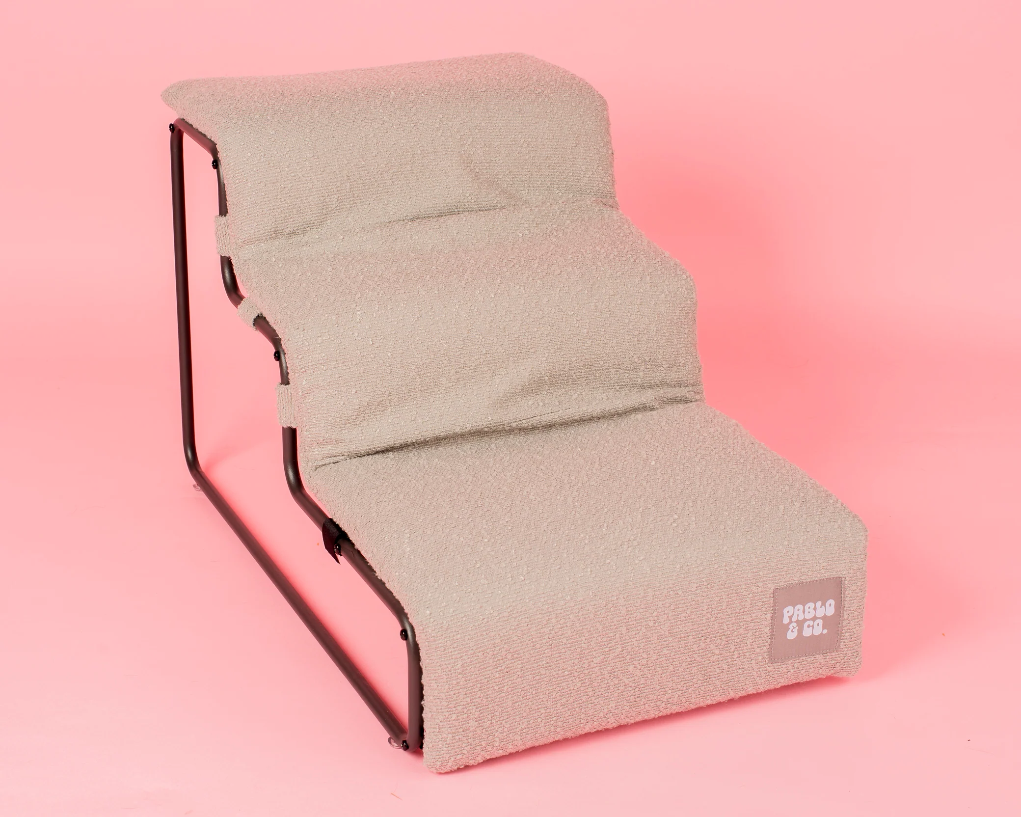 Pet Stairs for Cats & Dogs - Grey Boucle - Image 6