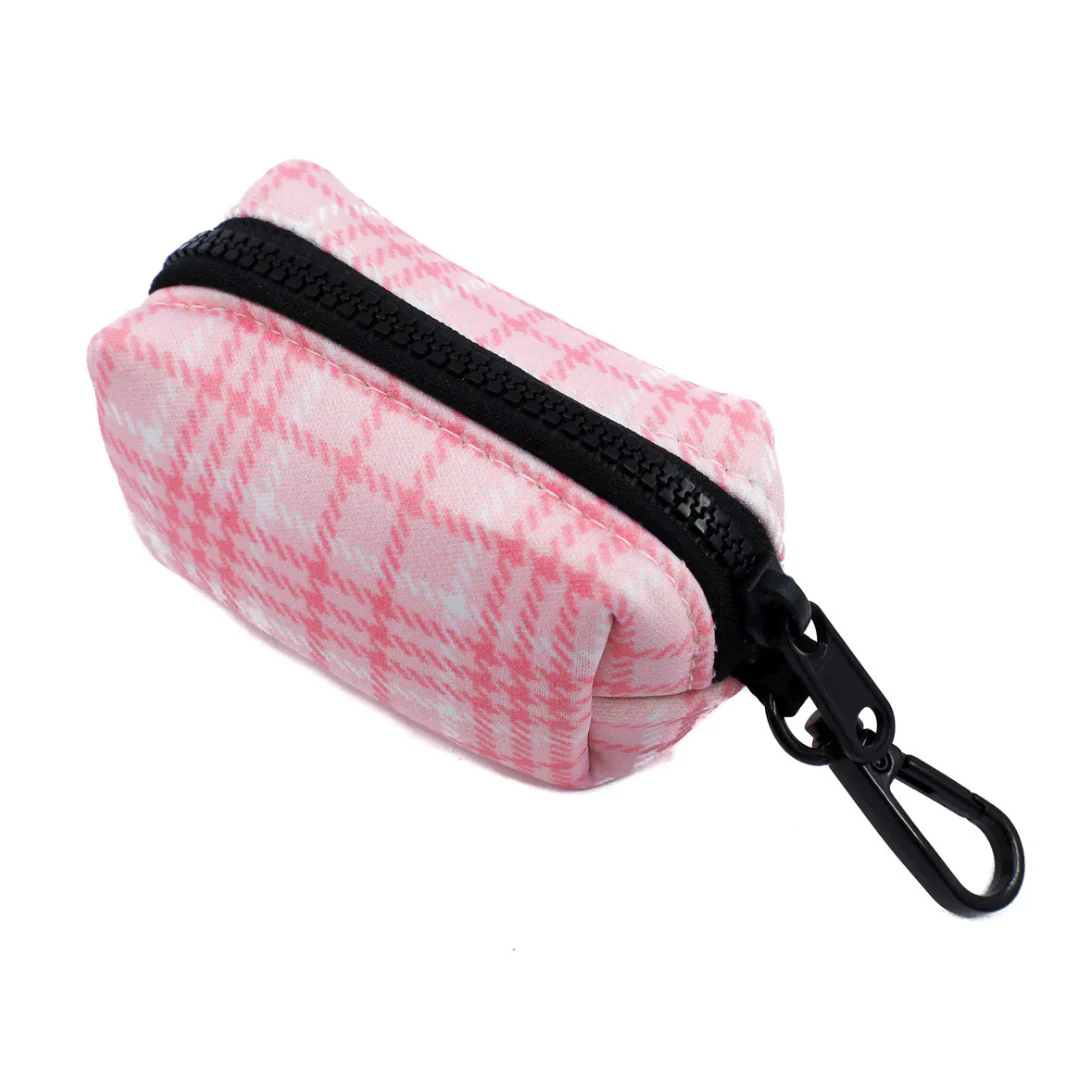 Pink Houndstooth - Poop Bag Holder - Image 2
